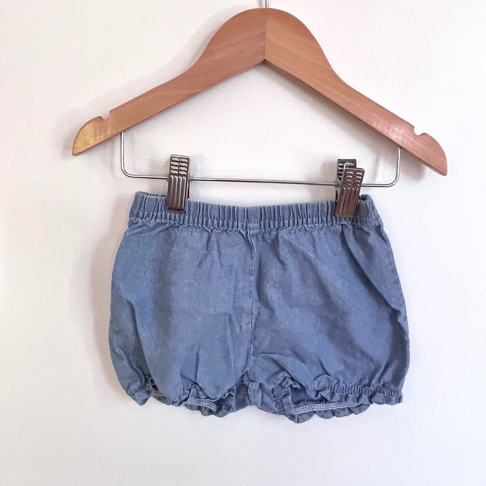 6/$20💥Chambray Bubble Shorts, Carter's, 100% Cotton, Pull-On Waist, Classic Blue